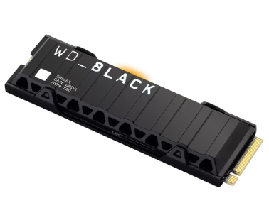 כונן פנימי SSD עם צלעות קירור WD BLACK SN850X NVMe SSD 1TB With HS