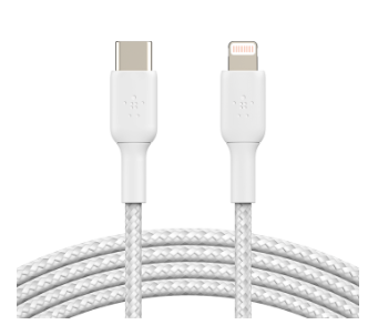 כבל BELKIN BRAIDED TC-LIGHTNING 1M MFI CABLE