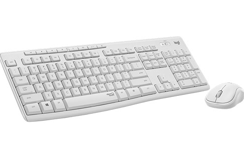 מקלדת ועכבר אלחוטיים Logitech MK295 Silent בצבע לבן