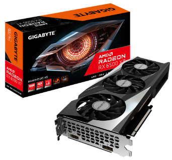 כרטיס מסך Gigabyte RX6500 XT OC 4GB HDMI DP WF3 PCIE 4.0