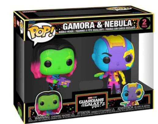 בובת פופ Marvel Comics - Gamora & Nebula Black Light US Exclusive Pop! 2-Pack