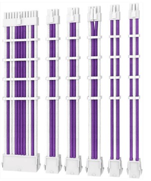 כבלים מאריכים Antec Sleeved extension Cable Kit Purple/White