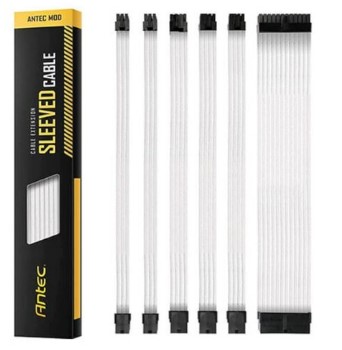 סט כבלים מאריכים Antec Sleeved Extension PSU Cable Kit V2 White