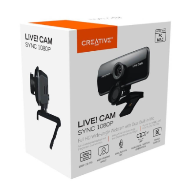 מצלמת רשת Creative Live! Cam Sync 1080p V2 כולל מיקרופון מובנה