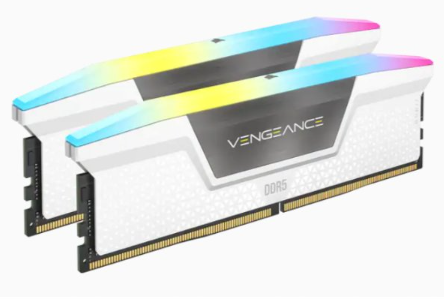 זיכרון לנייח Corsair Vengeance RGB DDR5 32GB 2X16 5200MHZ C40kit White