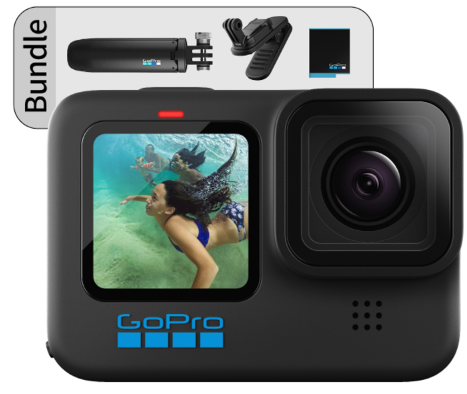 מצלמת אקסטרים GoPro HERO10 Black Bundle