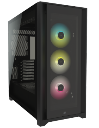 מארז CORSAIR iCUE 5000X RGB Tempered Glass Black