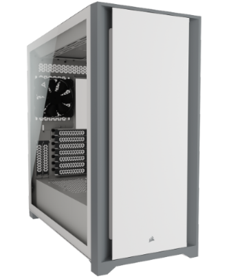 מארז CORSAIR 5000D Tempered Glass Mid Tower ATX PC CASE WHITE