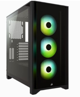 מארז CORSAIR iCUE 4000X RGB Tempered Glass Mid-Tower ATX BLACK