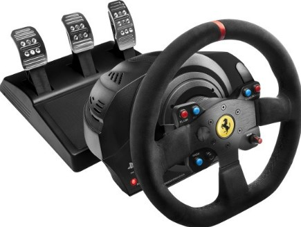 הגה מירוצים Thrustmaster Ferrari T300 Alcantara Edition למחשב ול-PS4/PS5