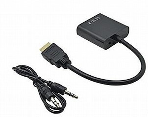 מתאם מחיבור HDMI לVGA נקבה כולל אודיו חברת PROTEC DM155