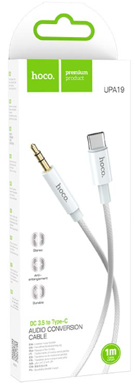 כבל Hoco UPA19 Lighting Digital Audio Conversion Aux Cable (Silver)