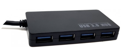 מפצל אקטיבי 4 חיבור USB 3.0 עם ספק כח Gold Touch Ultra Thin E-HUB-USB3-A