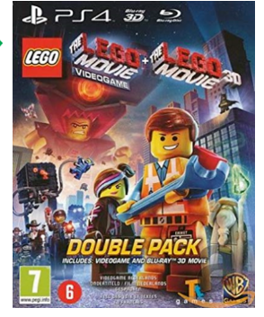 PS4 The LEGO Movie & The LEGO Movie 3D Blu Ray (Double Pack) With Movie סוני