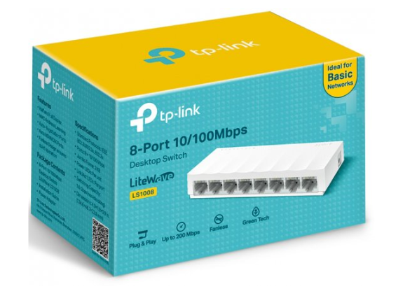 מתג שולחני TP-Link 8 Port 10/100Mbps LS1008