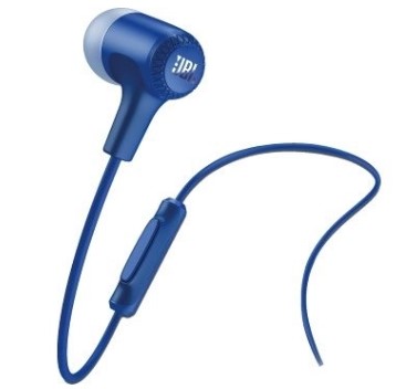 אוזניות חוטיות In Ear עם מיקרופון JBL E15  כחול