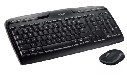 סט מקלדת ועכבר אלחוטיים Logitech MK330 צבע שחור