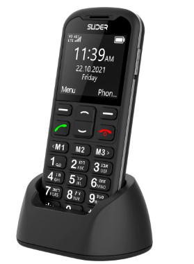 טלפון סלולרי למבוגרים Slider W60A 4G - צבע שחור  שנה אחריות יבואן רשמי