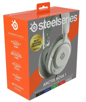 אוזניות גיימינג SteelSeries Arctis Nova 1 לבן