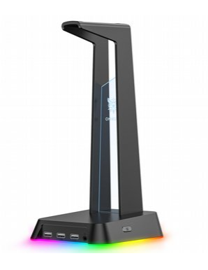 רכזת RGB + יציאה לאוזניות/מיקרופון + מעמד אוזניות - מבית Onikuma דגם ST-2