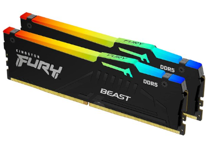 ז. לנייח Fury Beast RGB 32GB 2X16 6000Mhz DDR5 CL40 KIT ingston