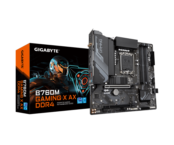 לוח Gigabyte B760 GAMING X AX DDR4 WIFI 6E BT PCIE 4.0 ATX REV1.2