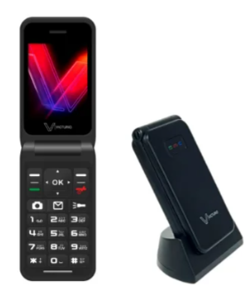 טלפון מתקפל למבוגרים VICTURIO FLIP 4G JS01C - שחור