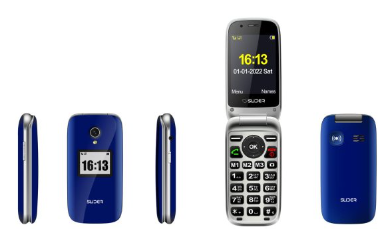 טלפון סלולרי למבוגרים Slider W70 4G בצבע שחור  שנה אחריות היבואן הרשמי