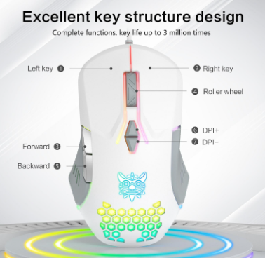 עכבר גיימינג ONIKUMA CW902 צבע לבן