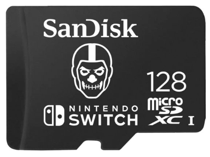 כרטיס זיכרון SanDisk Micro SDXC Fortnite Edition ל- Nintendo Switch - דגם SDSQXAO-128G-GN6ZG - נפח 128GB