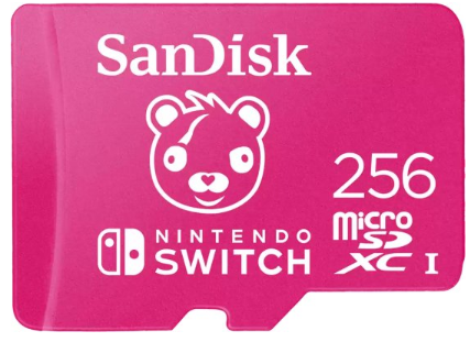 כרטיס זיכרון SanDisk Micro SDXC Fortnite Edition ל- Nintendo Switch - דגם SDSQXAO-256G-GN6ZG - נפח 256GB