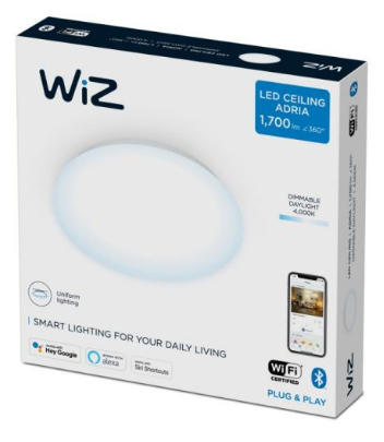 צמוד תקרה חכם עם גוון אור נייטרלי Adria WiZ smart Ceiling 17W RD 4000K