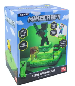 מנורה PALADONE מנורת שולחן LED Minecraft Diorama