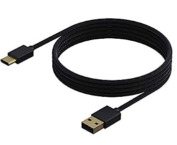 כבל 4m Premium Braided USB A to Type C Data and Charge Cable for Xbox Series X/S and Playstation 5 Controllers