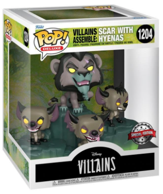 בובת פופ - Funko Pop Disney Villains Moments #1204 Scar With Hyenas