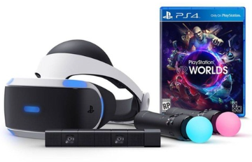 Playstation VR - ערכה הכוללת: קסדת מציאות מדומה עם מצלמה 2 שלטי MOVE ומשחק VR WORLDS! אחריות יבואן רשמי ישפאר