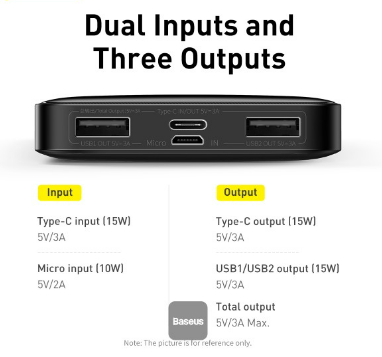 מטען נייד כולל צג דיגיטלי Baseus Bipow Digital Display Power bank 15W