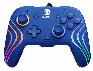 בקר פרו חוטי מעוצב לנינטנדו סוויטץ | Afterglow Wave Wired Controller Blue Nintendo Switch