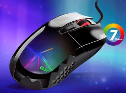 עכבר גיימינג חברת  Genius M715 USB 7200 DPI RGB Gaming Mouse צבע שחור