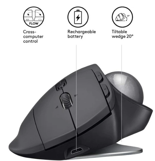 עכבר אלחוטי Logitech MX Ergo Wireless Mouse