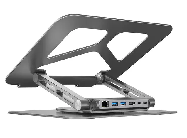 תחנת עגינה מתכתית למחשב נייד Unitek D1109A USB-C Laptop Docking Station
