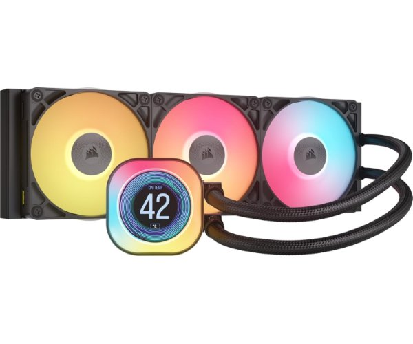 קירור נוזלי Corsair iCUE TITAN 360 RX LCD 360mm AIO שחור/לבן