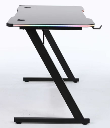 שולחן גיימינג OPTIMUS FULL בצורת Z כולל תאורת RGB