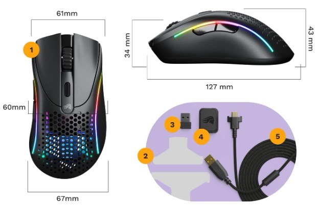 עכבר גיימינג אלחוטי Glorious Model D 2 Wireless