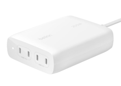 מטען קיר 4 יציאות GaN מבית Belkin – טעינה עוצמתית 200W ל-USB-C