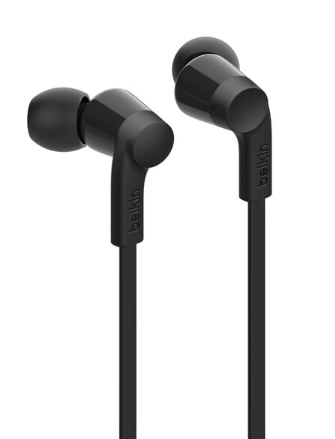 אוזניות חוטיות Belkin SoundForm Earbuds USB-C עם בקרת עוצמת שמע מתכווננת