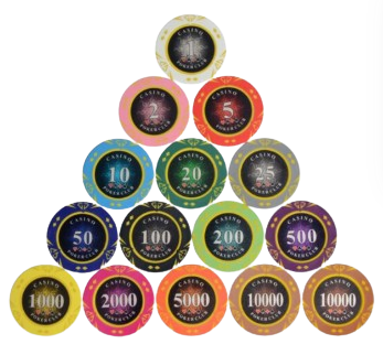 ערכת אלומיניום מהודרת 500 צ'יפים מחימר – DIAMOND