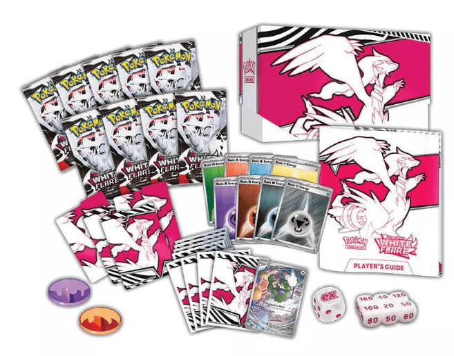 סט קלפי פוקימון Scarlet and Violet WHITE FLARE Elite Trainer Box