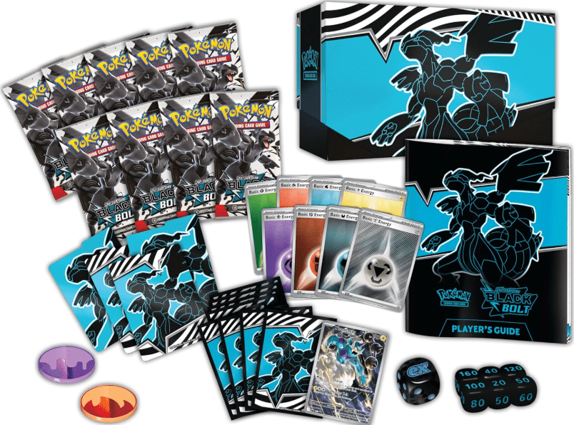 סט קלפי פוקימון Scarlet and Violet BLACK BOLT Elite Trainer Box