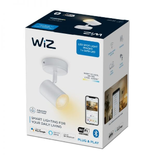 גוף תאורה חכם עם ראש ספוט מתכוונן WiZ smart Spots 1x5W B 27-65K
